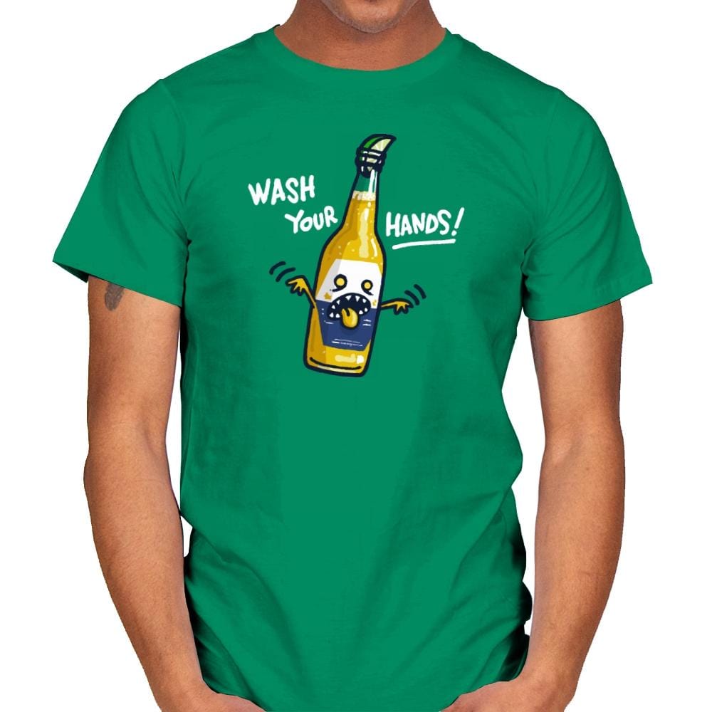 Wash Your Hands - Mens T-Shirts RIPT Apparel Small / Kelly