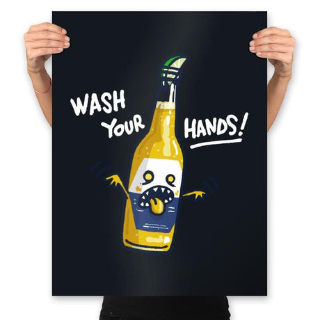 Wash Your Hands - Prints Posters RIPT Apparel 18x24 / Black