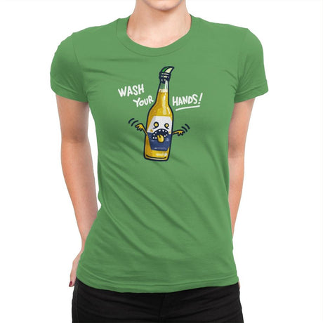 Wash Your Hands - Womens Premium T-Shirts RIPT Apparel Small / Kelly