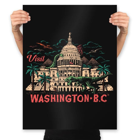 Washington B.C. - Prints Posters RIPT Apparel 18x24 / Black
