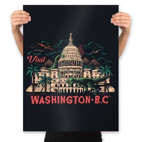 Washington B.C. - Prints Posters RIPT Apparel 18x24 / Black