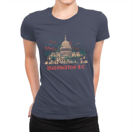 Washington B.C. - Womens Premium T-Shirts RIPT Apparel Small / Indigo