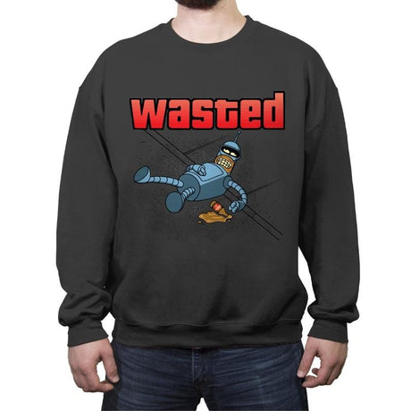 Wasted - Crew Neck Sweatshirt Crew Neck Sweatshirt RIPT Apparel Small / Charcoal