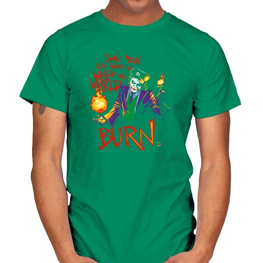 Watch The World Burn Exclusive - Mens T-Shirts RIPT Apparel Small / Kelly Green