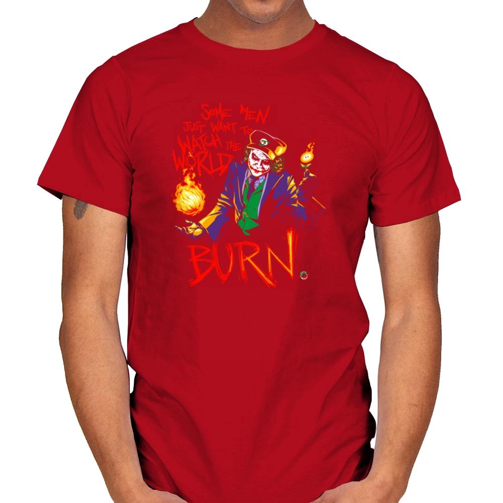 Watch The World Burn Exclusive - Mens T-Shirts RIPT Apparel Small / Red