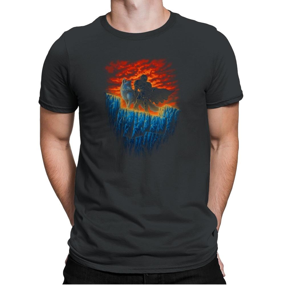 Watchers of the Wall - Pop Impressionism - Mens Premium T-Shirts RIPT Apparel Small / Heavy Metal