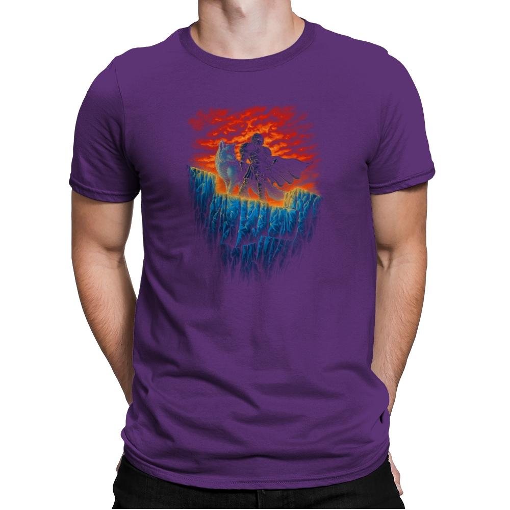 Watchers of the Wall - Pop Impressionism - Mens Premium T-Shirts RIPT Apparel Small / Purple Rush