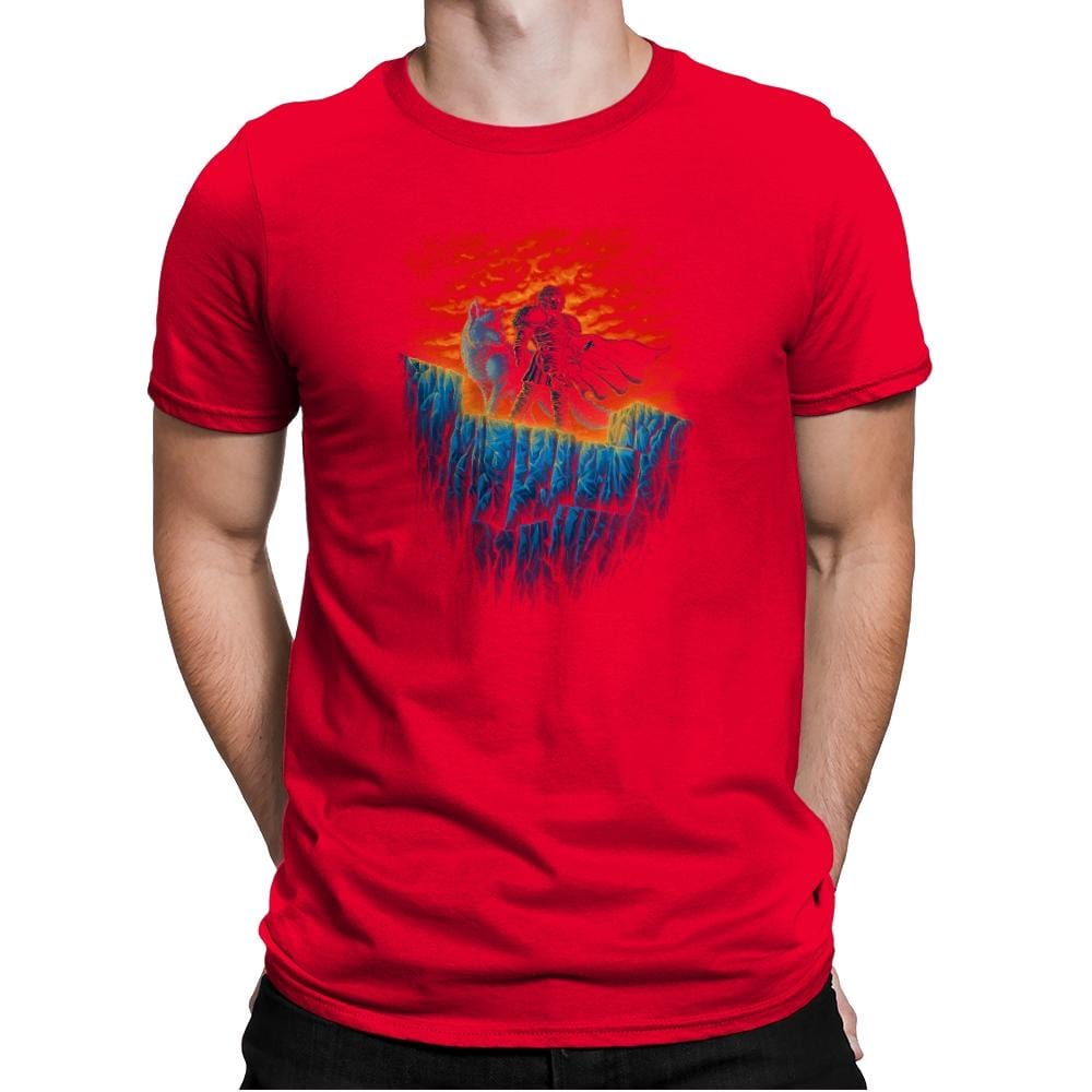 Watchers of the Wall - Pop Impressionism - Mens Premium T-Shirts RIPT Apparel Small / Red
