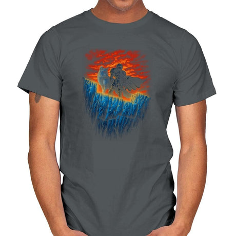 Watchers of the Wall - Pop Impressionism - Mens T-Shirts RIPT Apparel Small / Charcoal