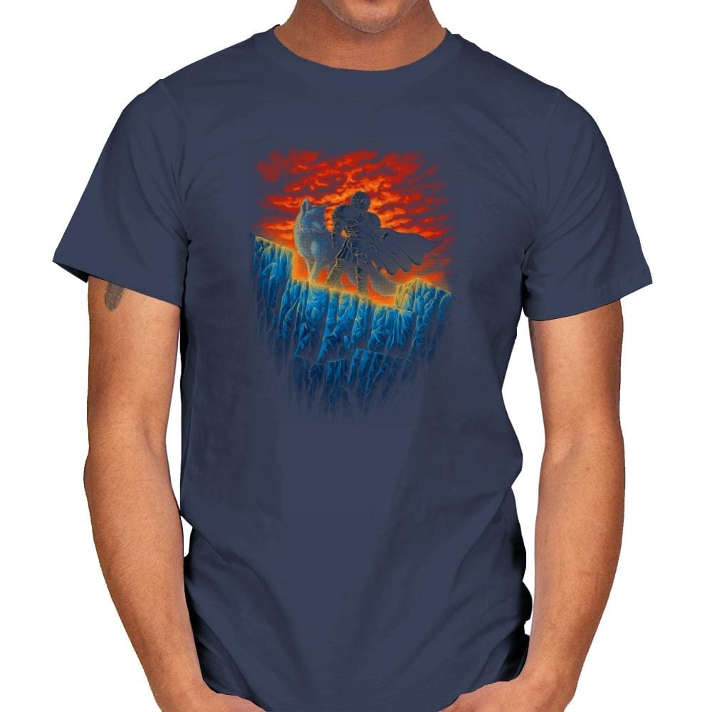 Watchers of the Wall - Pop Impressionism - Mens T-Shirts RIPT Apparel Small / Navy