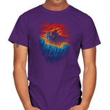 Watchers of the Wall - Pop Impressionism - Mens T-Shirts RIPT Apparel Small / Purple