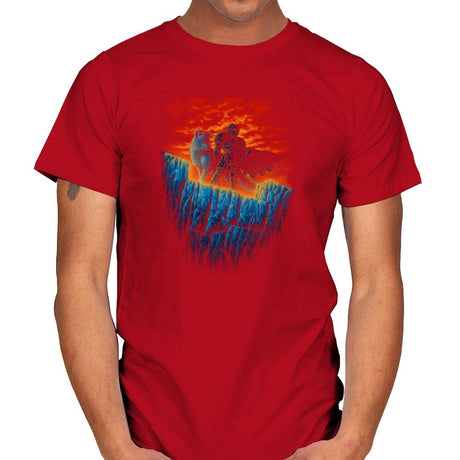 Watchers of the Wall - Pop Impressionism - Mens T-Shirts RIPT Apparel Small / Red