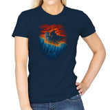 Watchers of the Wall - Pop Impressionism - Womens T-Shirts RIPT Apparel Small / Navy