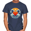 Waves of Love - Mens T-Shirts RIPT Apparel Small / Navy