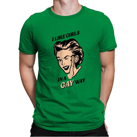 Way Gay - Mens Premium T-Shirts RIPT Apparel Small / Kelly