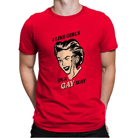 Way Gay - Mens Premium T-Shirts RIPT Apparel Small / Red