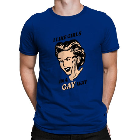 Way Gay - Mens Premium T-Shirts RIPT Apparel Small / Royal