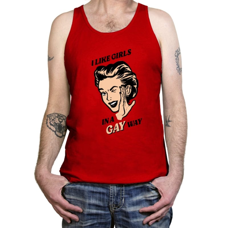 Way Gay - Tanktop Tanktop RIPT Apparel X-Small / Red