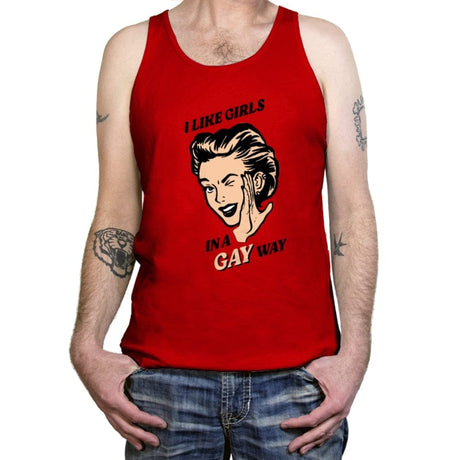Way Gay - Tanktop Tanktop RIPT Apparel X-Small / Red