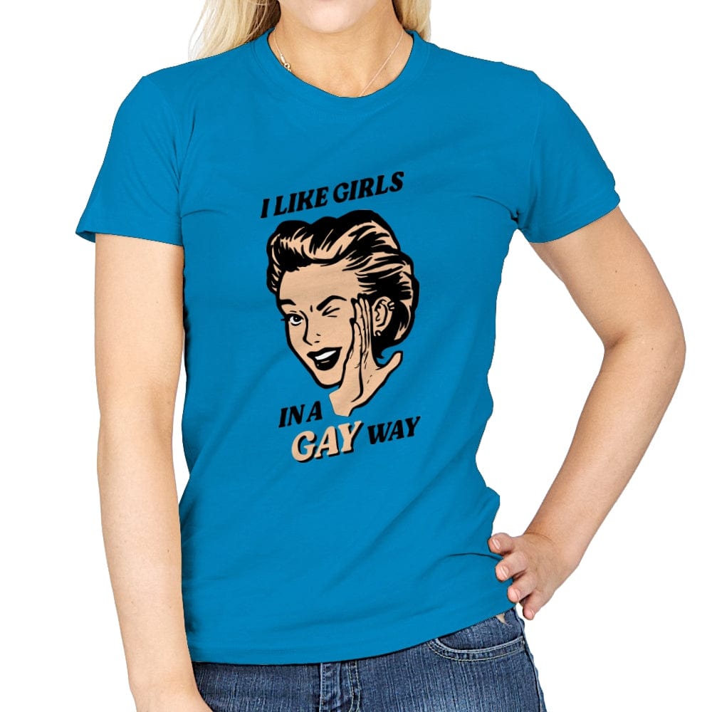 Way Gay - Womens T-Shirts RIPT Apparel Small / Sapphire