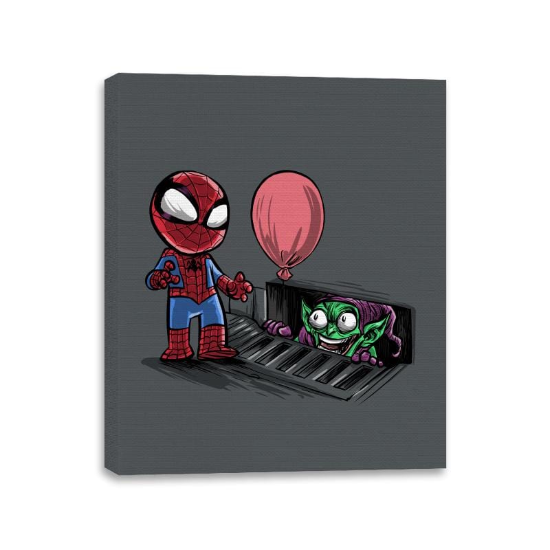 We All Spiders Float Down Here - Canvas Wraps Canvas Wraps RIPT Apparel 11x14 / Charcoal