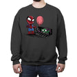 We All Spiders Float Down Here - Crew Neck Sweatshirt Crew Neck Sweatshirt RIPT Apparel Small / Charcoal