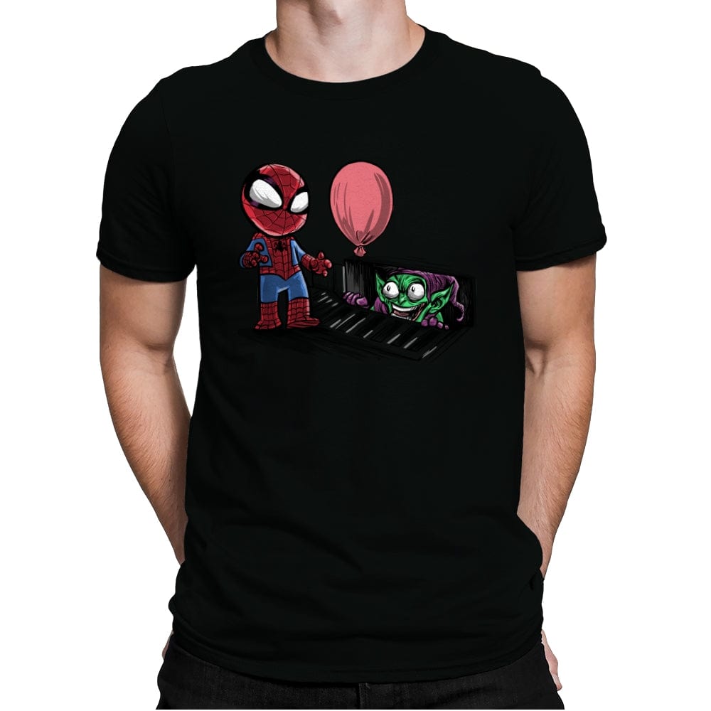 We All Spiders Float Down Here - Mens Premium T-Shirts RIPT Apparel Small / Black