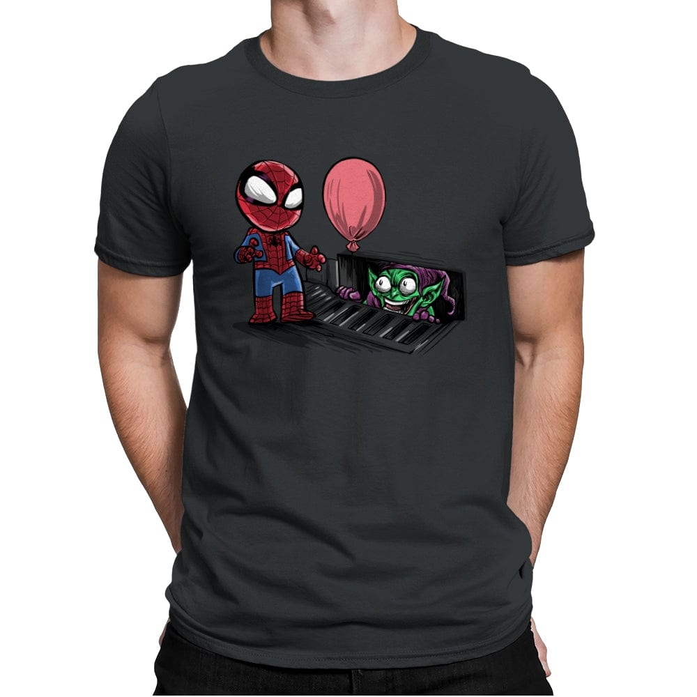 We All Spiders Float Down Here - Mens Premium T-Shirts RIPT Apparel Small / Heavy Metal