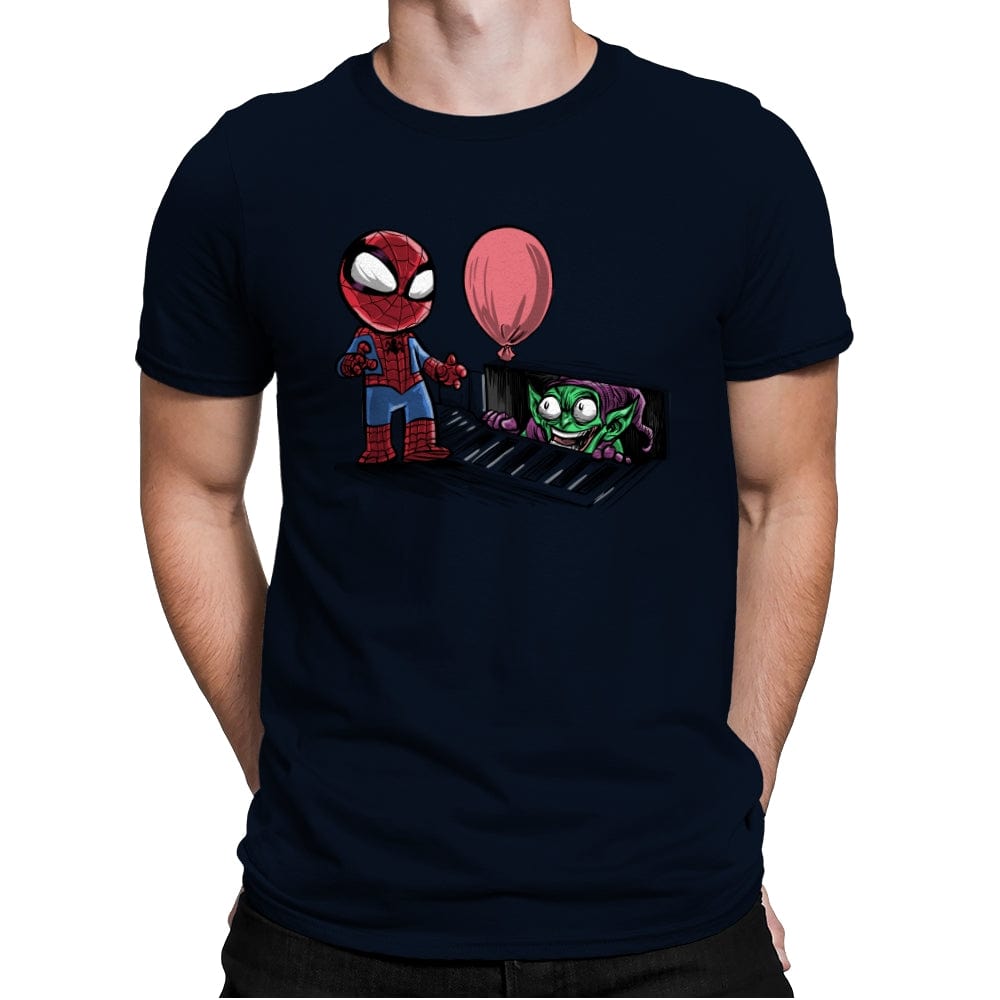 We All Spiders Float Down Here - Mens Premium T-Shirts RIPT Apparel Small / Midnight Navy