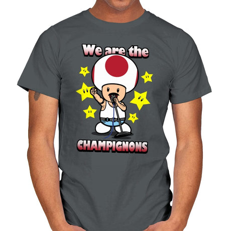 We are the Champignons - Mens T-Shirts RIPT Apparel Small / Charcoal