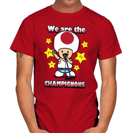 We are the Champignons - Mens T-Shirts RIPT Apparel Small / Red
