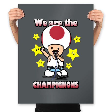 We are the Champignons - Prints Posters RIPT Apparel 18x24 / Charcoal