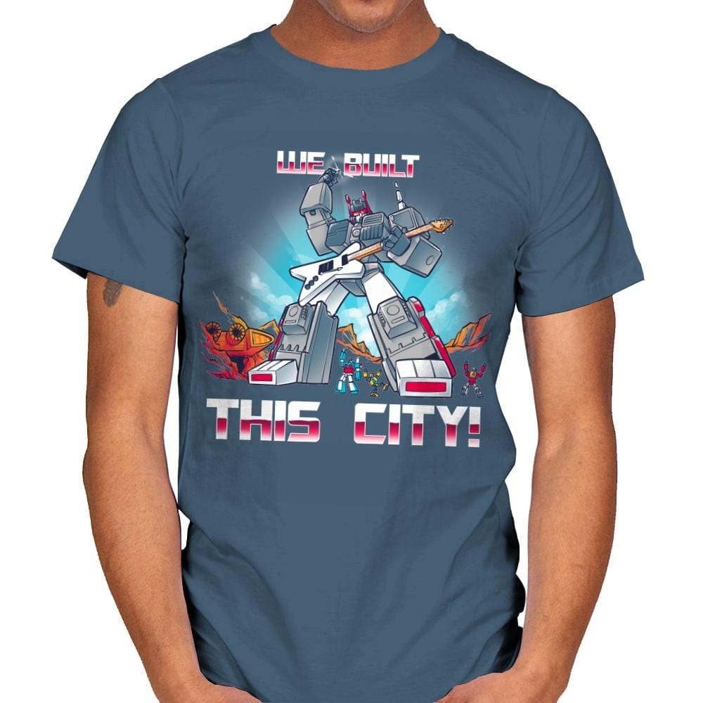 We Built This City! Exclusive - Mens T-Shirts RIPT Apparel Small / Indigo Blue