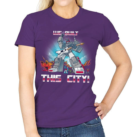 We Built This City! Exclusive - Womens T-Shirts RIPT Apparel Small / Purple
