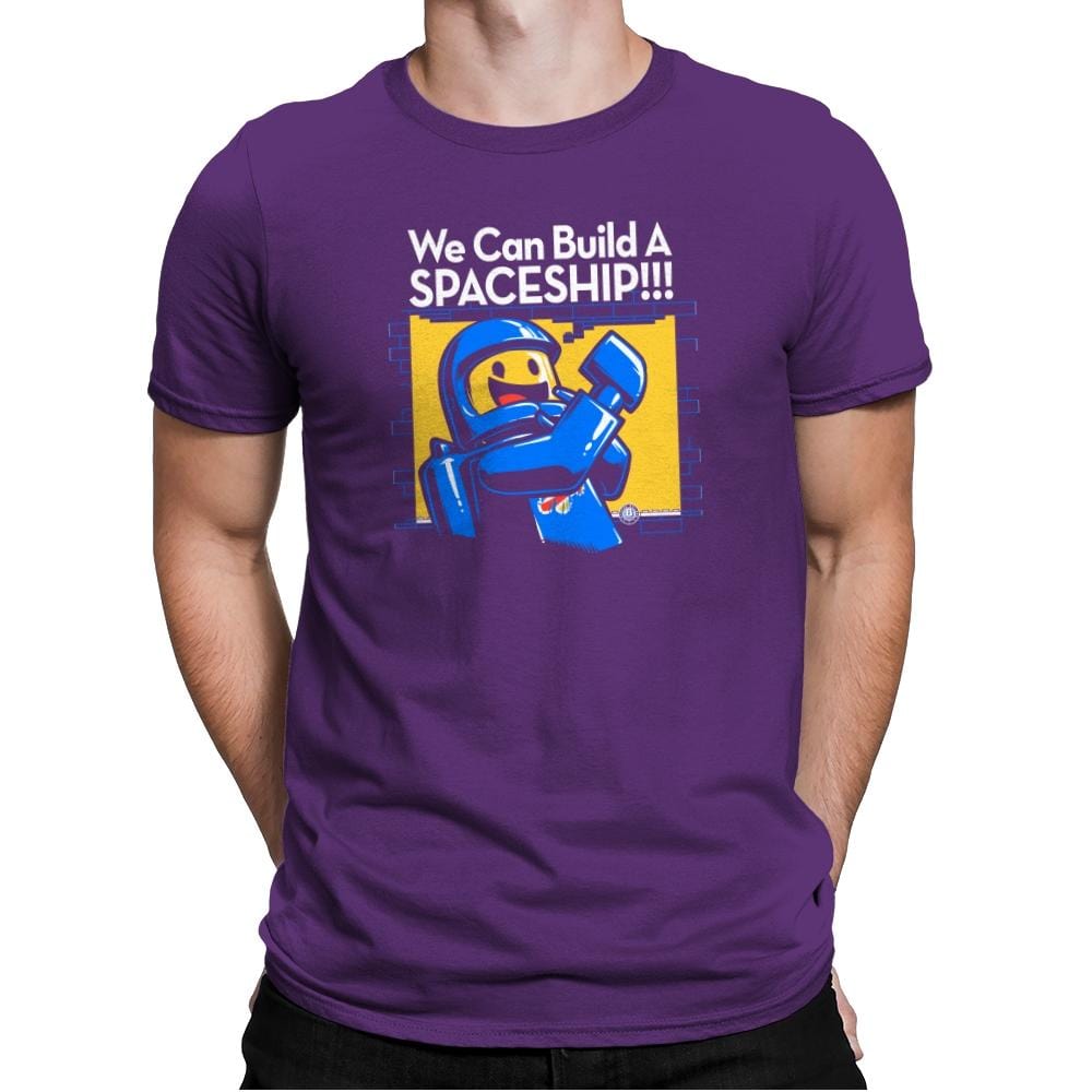 We Can Build A SPACESHIP!!! Exclusive - Mens Premium T-Shirts RIPT Apparel Small / Purple Rush