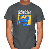 We Can Build A SPACESHIP!!! Exclusive - Mens T-Shirts RIPT Apparel Small / Charcoal