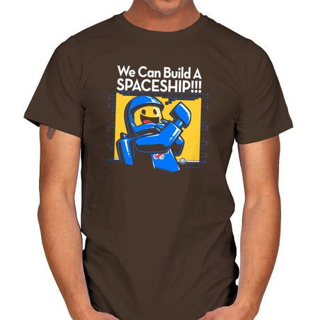 We Can Build A SPACESHIP!!! Exclusive - Mens T-Shirts RIPT Apparel Small / Dark Chocolate