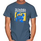 We Can Build A SPACESHIP!!! Exclusive - Mens T-Shirts RIPT Apparel Small / Indigo Blue