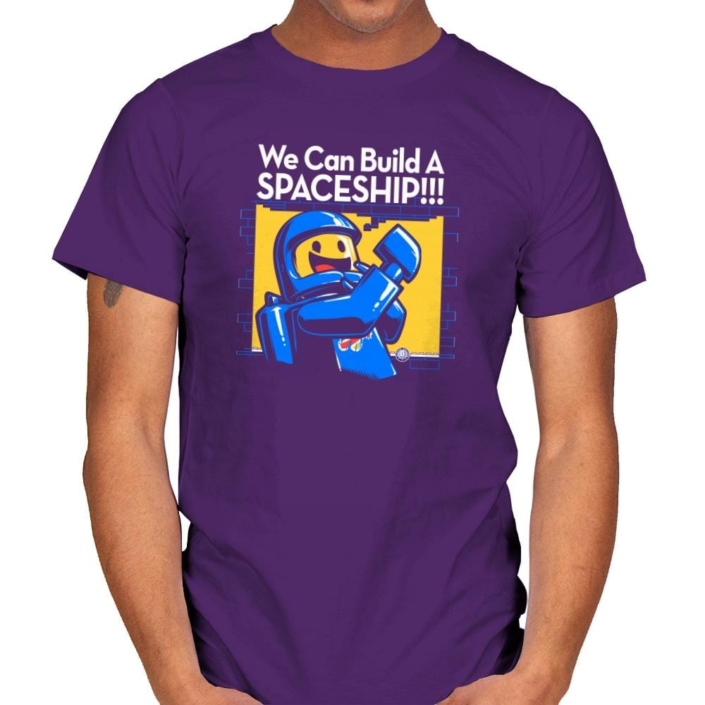 We Can Build A SPACESHIP!!! Exclusive - Mens T-Shirts RIPT Apparel Small / Purple