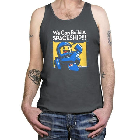 We Can Build A SPACESHIP!!! Exclusive - Tanktop Tanktop RIPT Apparel X-Small / Asphalt