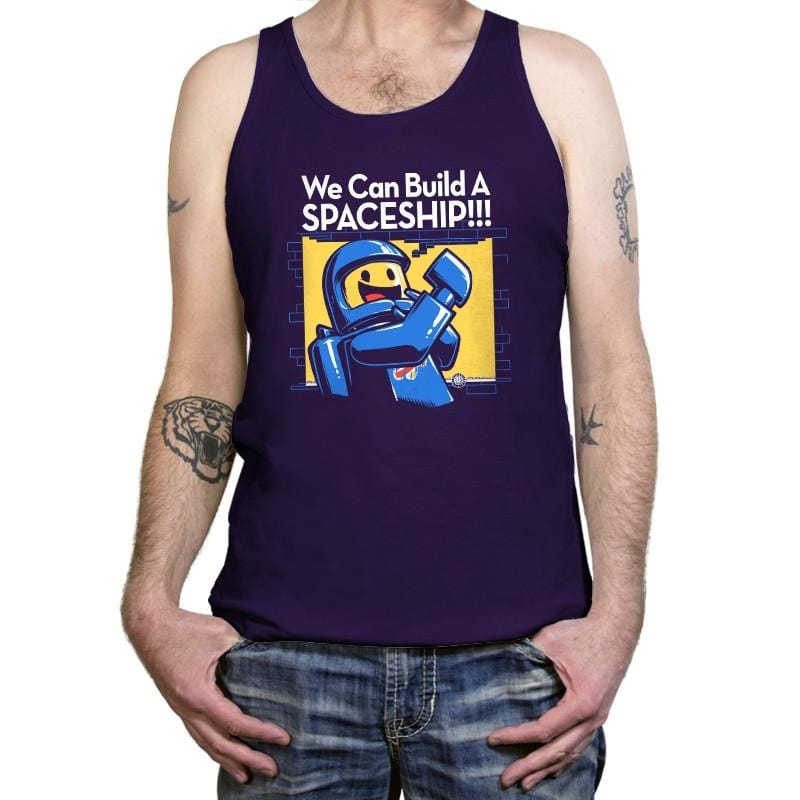 We Can Build A SPACESHIP!!! Exclusive - Tanktop Tanktop RIPT Apparel X-Small / Team Purple