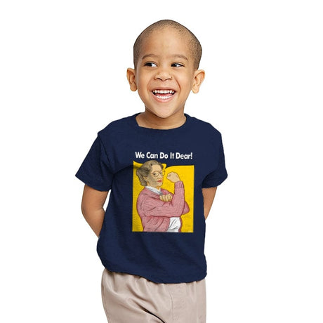 We Can Do It Dear! - Youth T-Shirts RIPT Apparel X-small / Navy