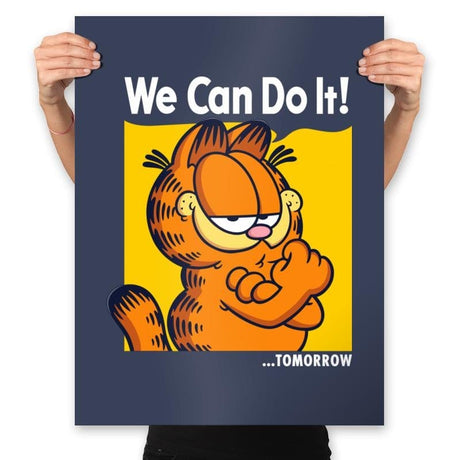 We Can Do It Tomorrow - Prints Posters RIPT Apparel 18x24 / Navy