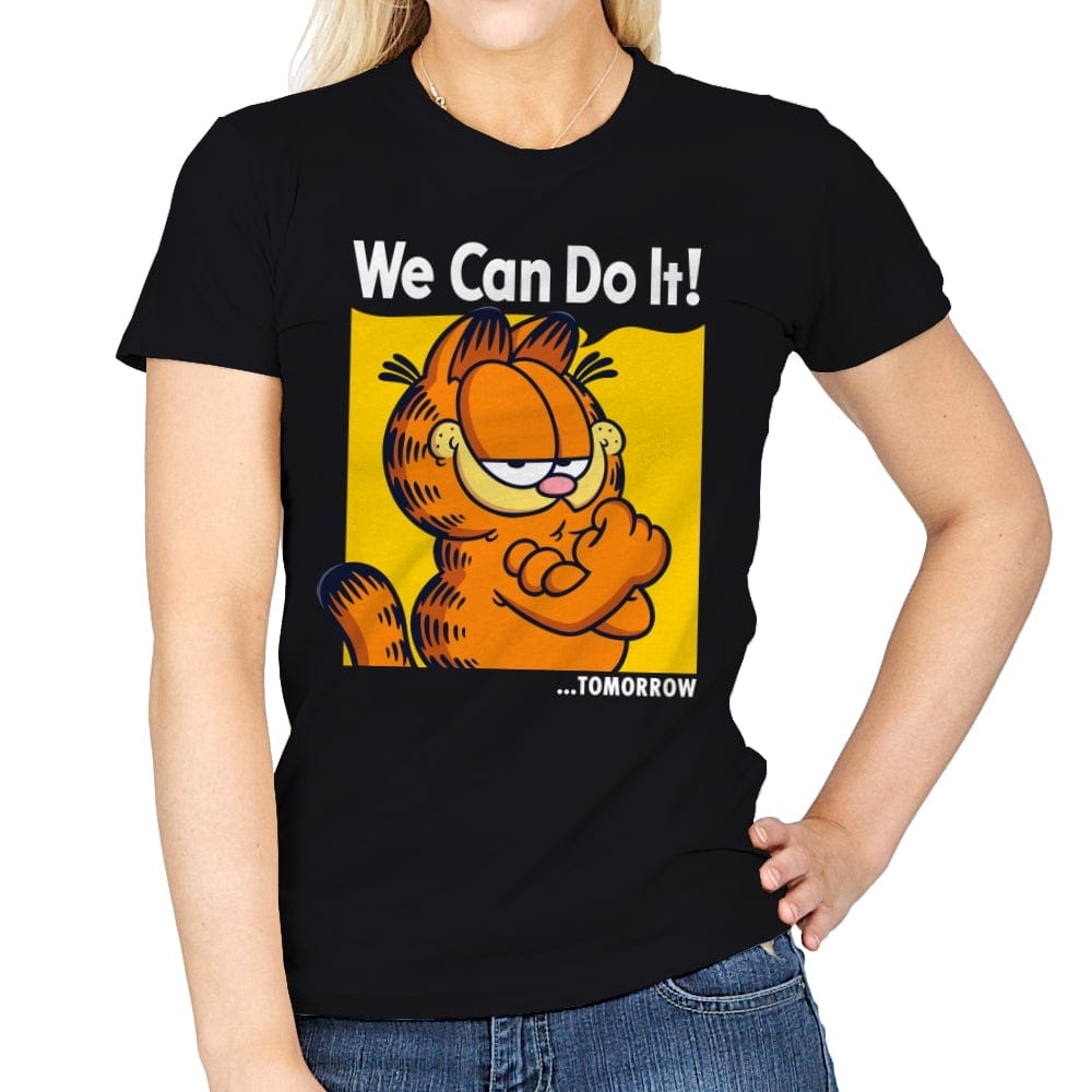 We Can Do It Tomorrow - Womens T-Shirts RIPT Apparel Small / Black