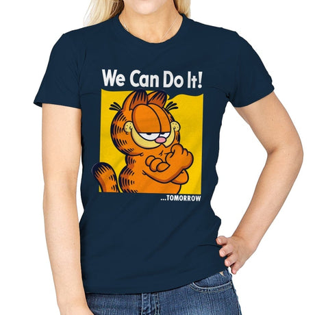 We Can Do It Tomorrow - Womens T-Shirts RIPT Apparel Small / Navy