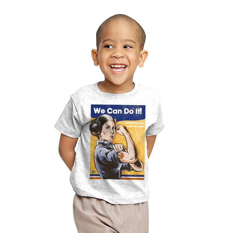 We Can Do It - Youth T-Shirts RIPT Apparel Large / White