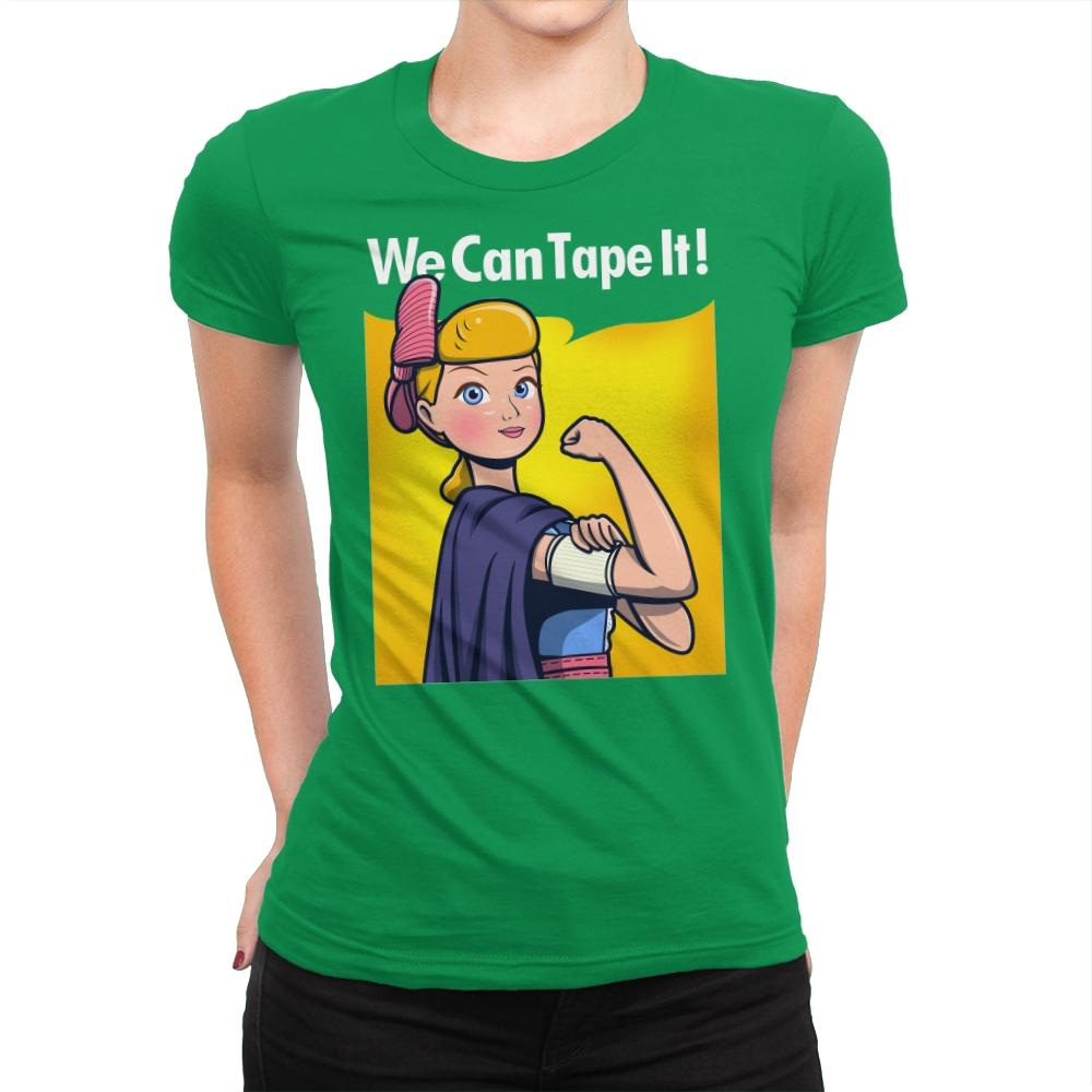 We can tape it! - Womens Premium T-Shirts RIPT Apparel Small / Kelly Green