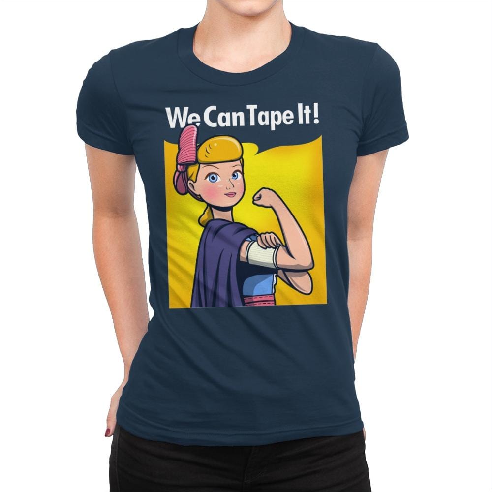 We can tape it! - Womens Premium T-Shirts RIPT Apparel Small / Midnight Navy