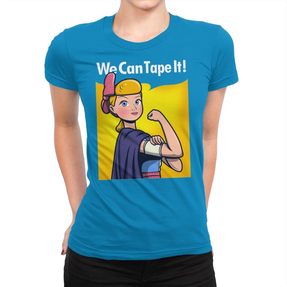 We can tape it! - Womens Premium T-Shirts RIPT Apparel Small / Turquoise