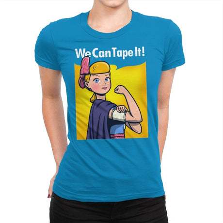 We can tape it! - Womens Premium T-Shirts RIPT Apparel Small / Turquoise